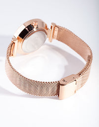 Rose Gold Facet Dial Watch - link has visual effect only