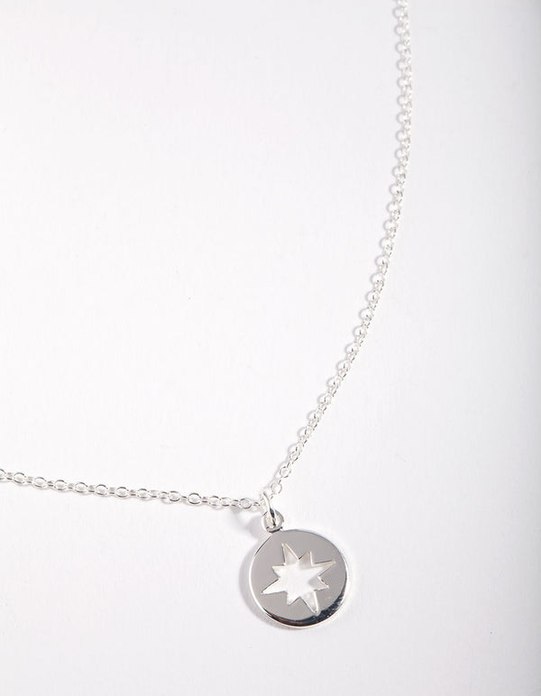 Sterling Silver Celestial Cutout Charm Necklace