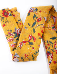 Mustard Floral Print Scarf - link has visual effect only