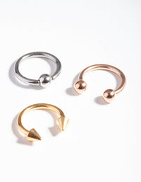Mixed Metal Surgical Steel Horseshoe Body Pack - link has visual effect only