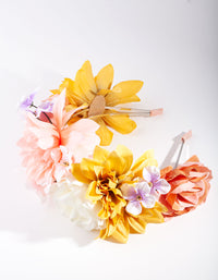 Multi Colour Large Flower Headband - link has visual effect only
