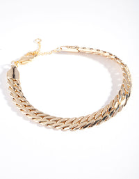 Catherine Popesco Jumbo Shade and Thick Chain Bracelet in Gold