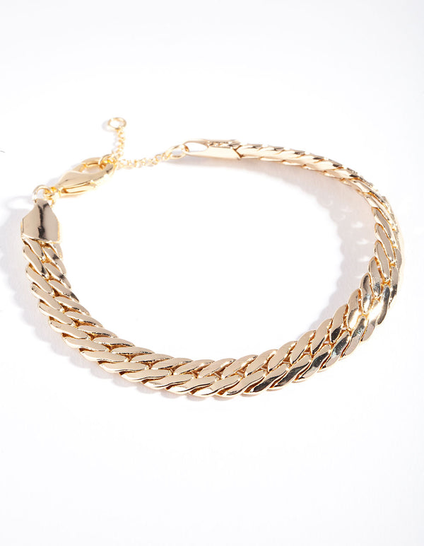 Gold Plated Thick Chain Bracelet