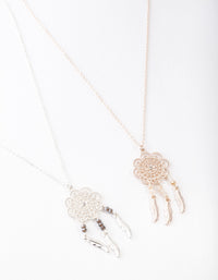 Mixed Metal Large Dreamcatcher Necklace Pack - link has visual effect only