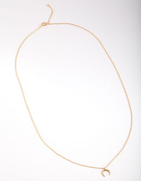 Gold Plated Sterling Silver Micro Crescent Moon Necklace - link has visual effect only