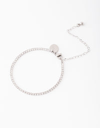 Stainless Steel Diamante Bracelet - link has visual effect only
