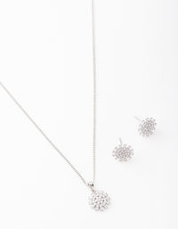Flower Diamante Necklace & Earring Set - link has visual effect only