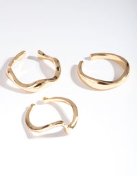 Gold Plated Molten Ring Pack - link has visual effect only