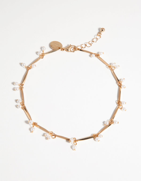 Gold Jingle Pearly Anklet