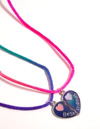 Kids Silver Enamel Heart Mood Best Friend Necklace - link has visual effect only