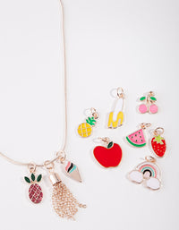 Kids Rose Gold Make Your Own Fruit Necklace Giftbox - link has visual effect only