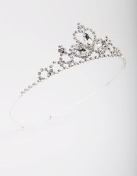 Kids Silver Diamante Tiara Headband - link has visual effect only
