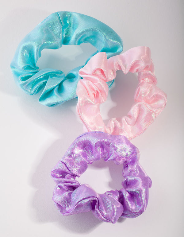 Kids Fabric Holographic Pack Scrunchies
