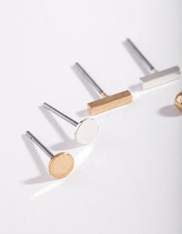 Mixed Metal Disc & Stick Micro Ear Stacker - link has visual effect only