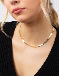 Gold Thick Snake Chain Necklace - link has visual effect only
