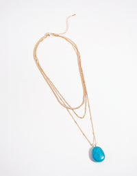 Gold Flat Chain Layer Station Necklace - link has visual effect only