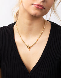 Gold Figaro T&O Necklace - link has visual effect only