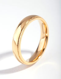 Gold Plated Surgical Steel Simple Band Ring - link has visual effect only