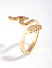Gold Plated Surgical Steel Snake Ring - link has visual effect only