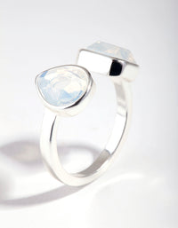 Silver Open Centre Stone Ring - link has visual effect only