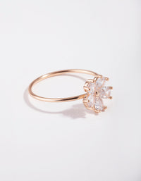 Rose Gold Cubic Zirconia Daisy Ring - link has visual effect only