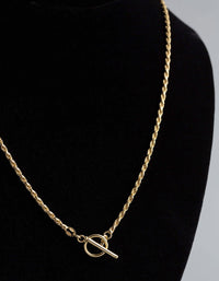 Gold Plated Sterling Silver Rope Chain T&O Necklace - link has visual effect only