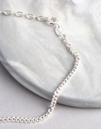 Sterling Silver Diamond Cut Curb Chain Bracelet - link has visual effect only