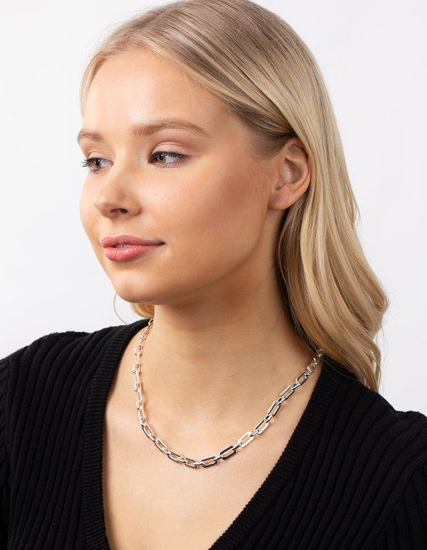 Melrose Rectangle Chain Necklace – jillmichaeljewelry