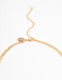 Gold Pearl & Disc Layered Necklace - link has visual effect only