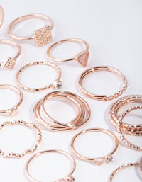 Rose Gold Diamond Cut Ring 26-Pack - link has visual effect only