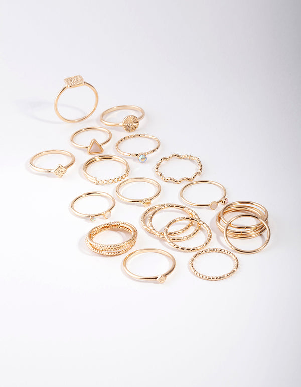 Gold Diamond Cut Ring 26-Pack