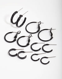 Matte Black Diamante 6-Pack Earring - link has visual effect only