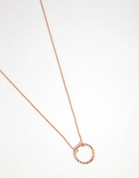 Rose Gold Open Circle Necklace - link has visual effect only