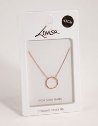 Rose Gold Open Circle Necklace - link has visual effect only