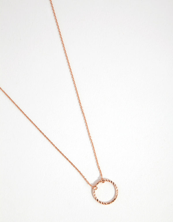 Rose Gold Open Circle Necklace
