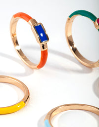 Gold Matte Bright 5-Pack Ring Set - link has visual effect only