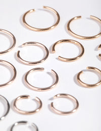 Mixed Metals Ball End Faux Ring Pack - link has visual effect only