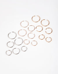 Mixed Metals Ball End Faux Ring Pack - link has visual effect only