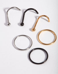 Simple Diamante Nose Stud 6-Pack - link has visual effect only