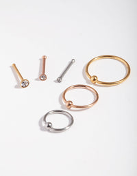 Mixed Metals Nose Stud 6-Pack - link has visual effect only