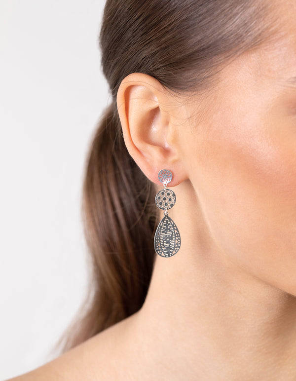 Silver Mix Filigree Teardrop Pack