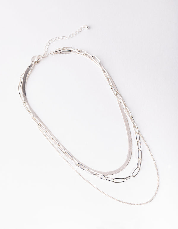 Silver Mix Trend Chain Necklace Pack