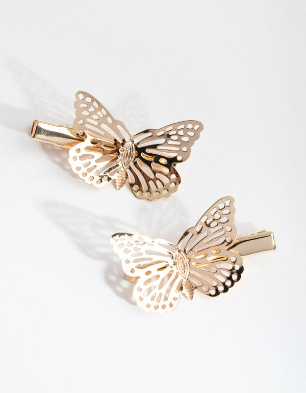 Gold Stamp Butterfly Pack Clip