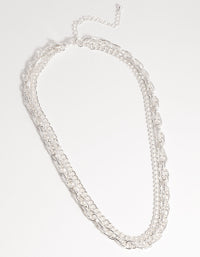 Silver Short Layered Cupchain Necklace - link has visual effect only