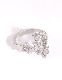Rhodium Crystal Star Ring - link has visual effect only