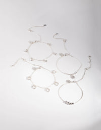 Silver Love Cherry 4-Pack Bracelet & Anklet Set - link has visual effect only