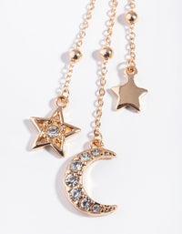 Gold Mismatch Celestial Earrings - link has visual effect only