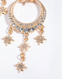 Gold Statement Diamante Drop Earrings - link has visual effect only