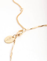Gold Diamond Cut Tube Necklace - link has visual effect only