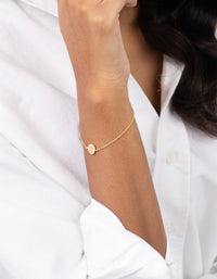 Gold Plated Starburst Disc Bracelet - link has visual effect only